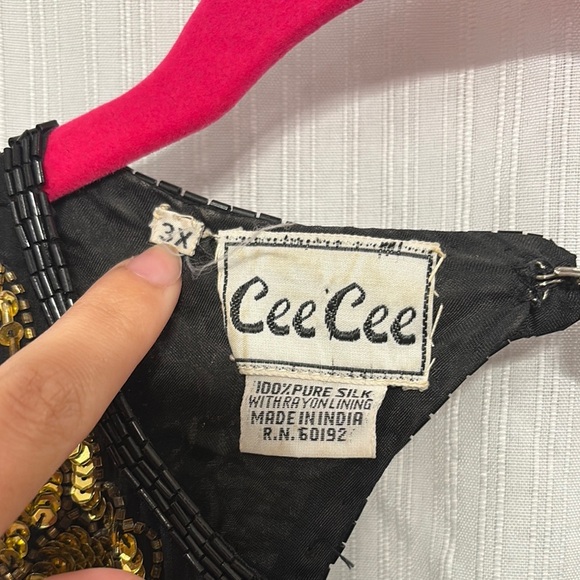 Vintage Fully Beaded Silk Shift Dress - Picture 2 of 8